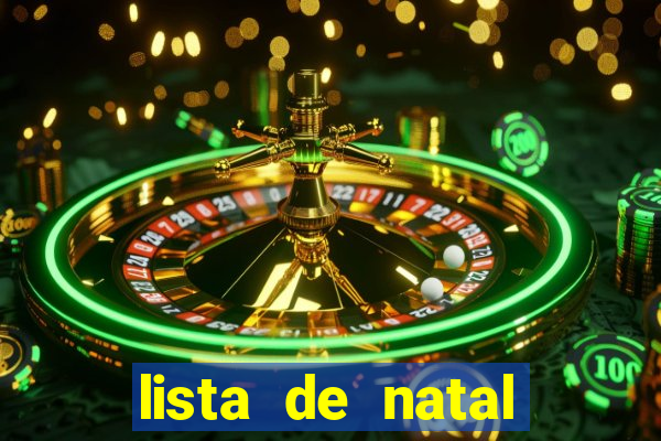 lista de natal para imprimir